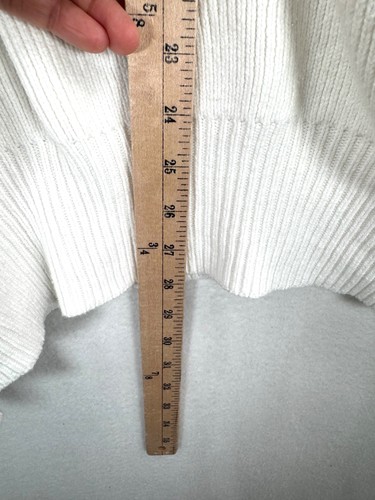 Túnica Free People Easy Street acanalada gran tamaño blanca preppy años 90 talla L - Imagen 7 de 7