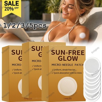 2026 Sun Free Glow Patches,PurevLab Self-Tanning Patch  Natural Bronze 7 Tablets