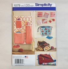 Simplicity Pattern 1079 Storage and Organizers for Crochet Knitting Supplies NEW