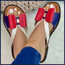 Lindas sandalias informales de verano para mujer 2023 con nudo de mariposa para dama