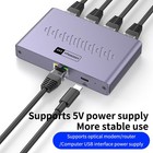 Ethernet Splitter 1 to 4 High Speed Aluminum Construction for Multiple Devices