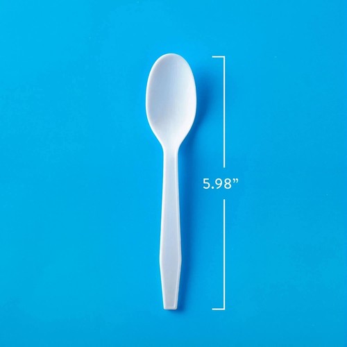 Member's Mark White Plastic Spoons, Heavyweight (600 ct.) - Picture 2 of 4