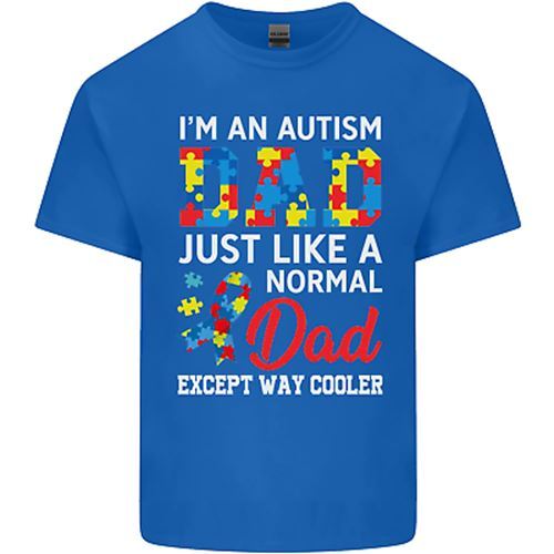 Camiseta torso de algodón para hombre Autismo papá autista día del padre TEA - Imagen 3 de 26