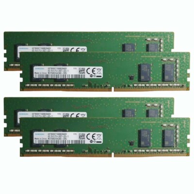 4GB 1R×16 PC4-2400T×100枚 4x Samsung 4GB 1RX16 PC4-2400T DDR4 19200MHz 288Pin UDIMM