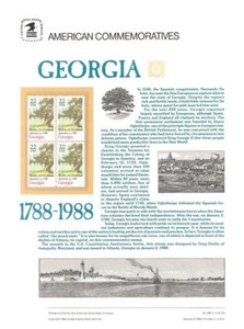 299-22c-Georgia-Statehood-2339-USPS-Commemorative-Stamp-Panel