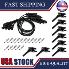 UF378 Ignition Coil+Spark Plug+Wire set For Dodge Ram 1500 2500 3500 5.7L V8