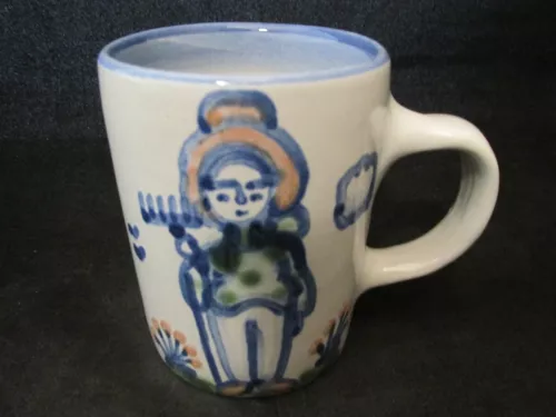 Coffee Mug M A Hadley Pottery Farmer Art Pottery Tea Mug