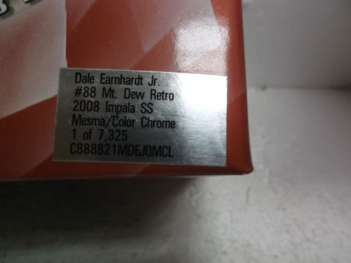 2008 MOTORSPORTS AUTHENTICS DALE JR. #88 MT DEW RETRO MESMA/COLOR CHROME 1:24 - Picture 8 of 8