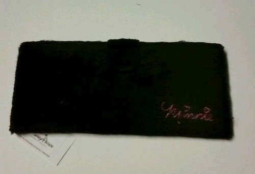 NUOVO PORTAFOGLIO DISNEY PARKS MINNIE MOUSE VELLUTO NERO E ROSA CALDO CARTA DI CREDITO - Foto 2 di 5