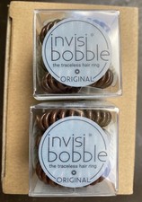 2 Packs InvisiBobble Invisi Bobble Brown Traceless Hair Ring Original 6 Total