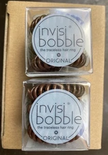 2 Packs InvisiBobble Invisi Bobble Brown Traceless Hair Ring Original 6 Total