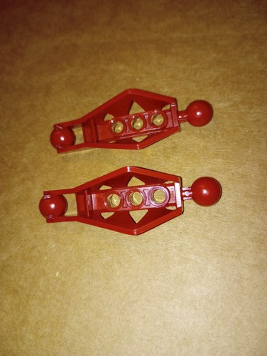 2 Lego 45749 Dark Red Bionicle Lower Leg Section Rahkshi type Genuine Retired - Picture 8 of 12