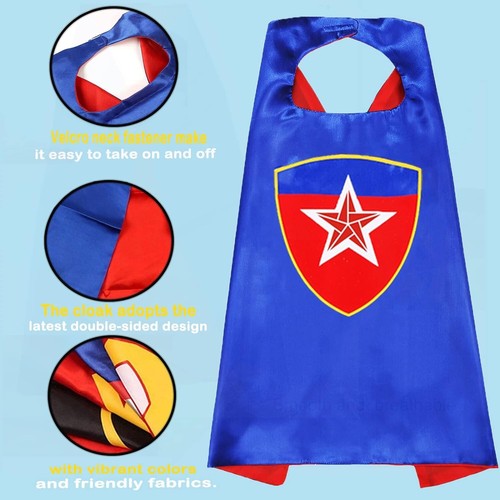 4 Superhero Capes and Masks for Kids Girls Cosplay Halloween Dress Up Costumes - Picture 7 of 7