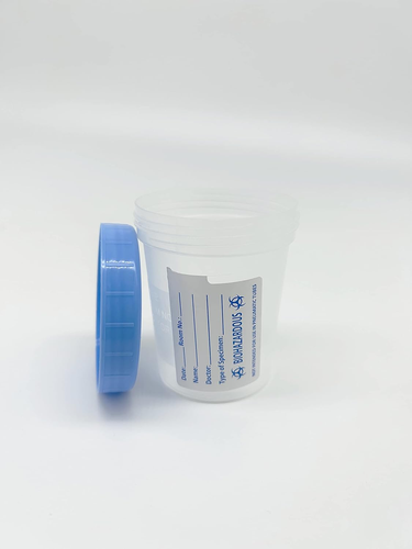 Sterile Specimen Cups with Lids: 4Oz Transparent Urine Collection Cup with Leak- - Picture 5 of 12
