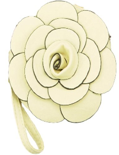 Womens Flower Detail Wedding Party Evening Bridal Prom Handbag Purse Clutch Bag - Picture 4 of 6
