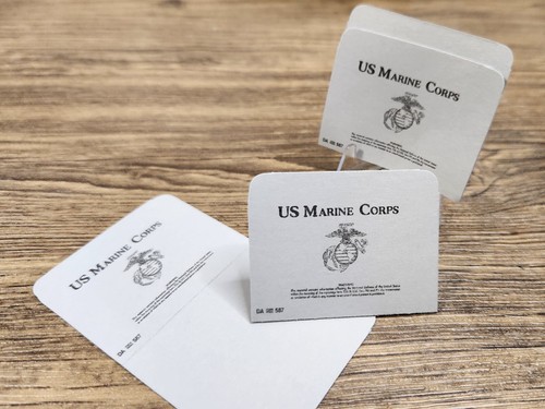 1/6 SCALE Miniature THREE (3) US Marine Corps Folders, lt. gray cardstock - Picture 6 of 8