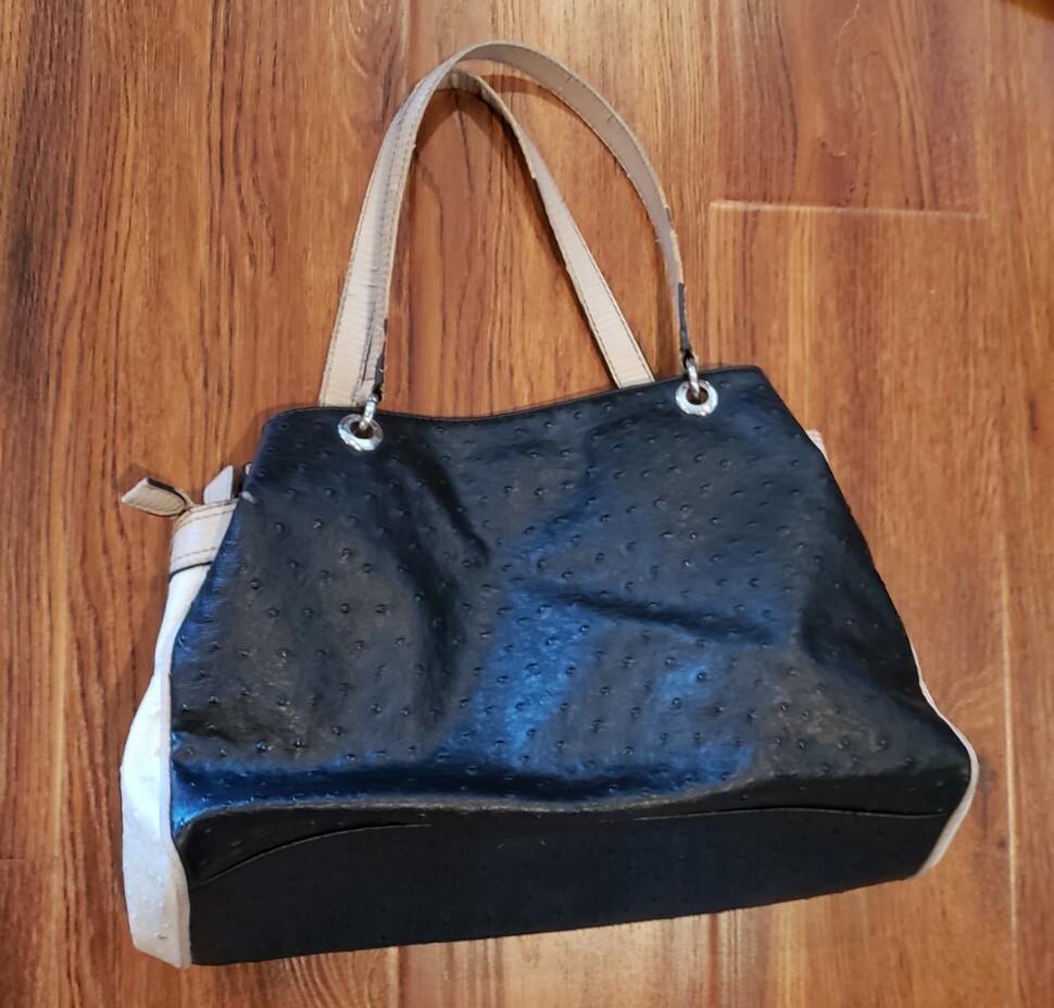 Black and cream shop purse