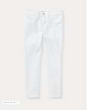NWT Polo Ralph Lauren Girls Aubrie Denim Leggings in White 5