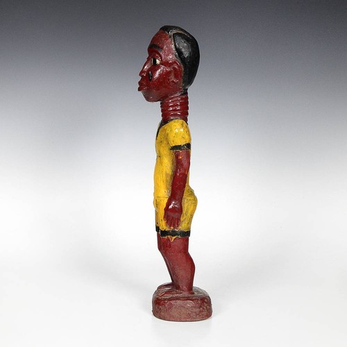 VINTAGE BLOLO OR SPIRIT SPOUSE FIGURE WOOD PAINTED BAULE IVORY COAST WEST AFRICA - Picture 5 of 10