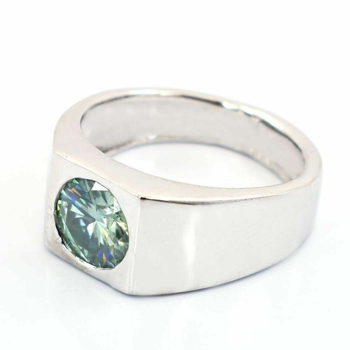 2.50CT Azul Tratados Anillo Solitario Diamante VVS1 Certificado! Navidad Regalo - Imagen 2 de 4