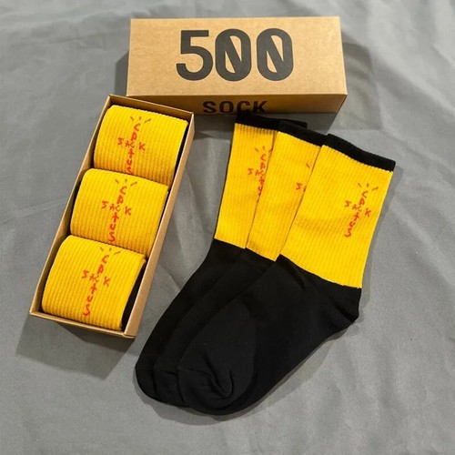 3 Pairs Cactus Jack Cotton Soft High Quality Travis Scott Breathable Crew Sock - Picture 19 of 46