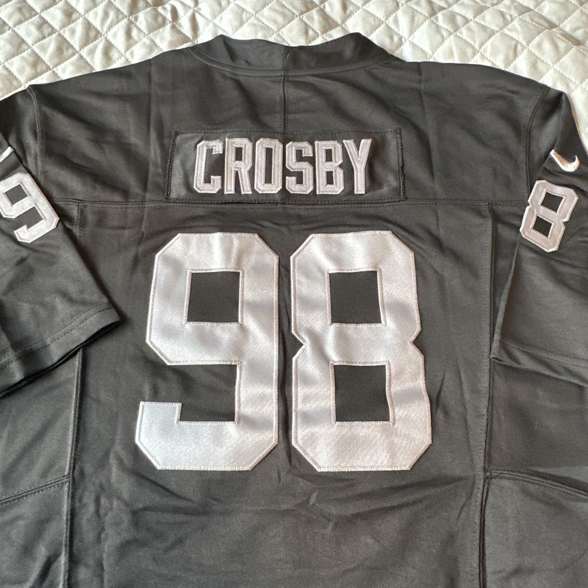 RAIDERS CROSBY 98番 ブラック ウニフォーム XL Maxx Crosby #98 Raiders Stitched Home Black F.U.S.E Jersey w