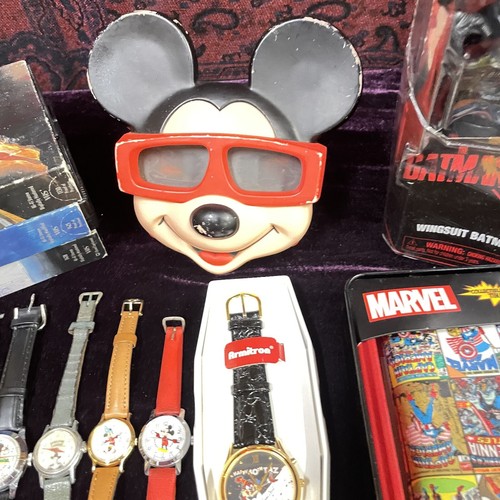 Vintage Disney DC Marvel Collectibles Figure Watches Wallet VHS Comics Mixed Lot - Bild 4 von 24