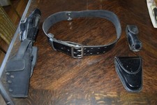 Gould & Goodrich Black Police Duty Belt Size 34 & Holsters (Safariland, Strong)