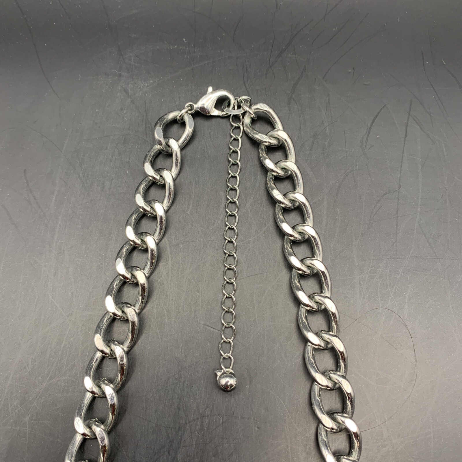 Bib Statement Necklace Multicolor Silver Tone Col… - image 6