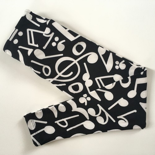 Girls S/M LuLaRoe ~ MUSICAL NOTES PATTERN ~ Leggings KIDS SIZE 2-8; music
