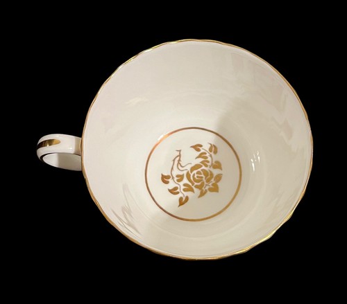 Vintage Minton England Gold Rose Tea Cup and Saucer Set Gold Trim Excellent - Picture 10 of 12
