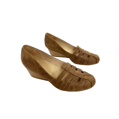 Dr. Scholls Women’s Slip on Shoes “Be Free Fisherman Wedge Pump 8.5M Brown 2” - Picture 4 of 11