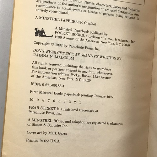 Goosebumps R.L. Stine Vintage Book Lot Of 10 90’s Teen Horror Thriller Scary - Imagen 9 de 11