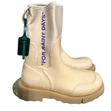 Off-white Virgil Abloh "for Rainy Days" Sponge Rubber Rain Boots Size 38 / Us 8