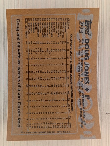 1988 Topps Single Baseball Cards 1-548 - Mix & Match cards to save up to 40% off - Picture 230 of 450