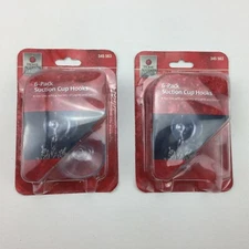 Home Accents Holiday 6-Pack Suction Cup Hooks Set of 2 Hangers Indoor Decor