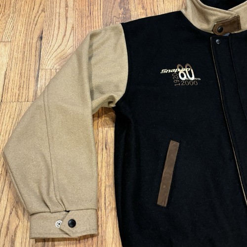Vintage Snap On Tools L Bomber Jacket/ Wool-80 Years-Advanced Power Tools Mint - Picture 7 of 20