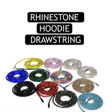 Rhinestone Hoodie String 6MM-135CM Nikel