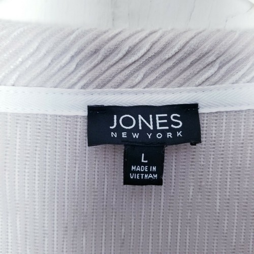 Camicia Jones New York donna taglia grande avena scollo a V dettagli bottoni testurizzati - Foto 2 di 10