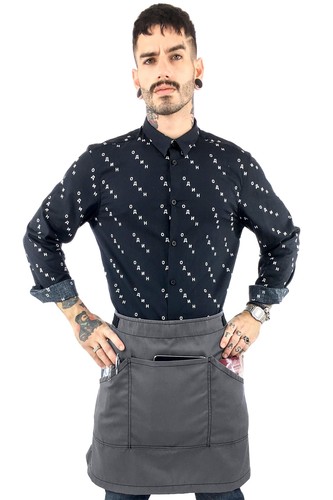 Halbschürze - doppelt genäht, viele Taschen - Koch, Kellner, Bistro, Restaurant - Bild 11 von 20