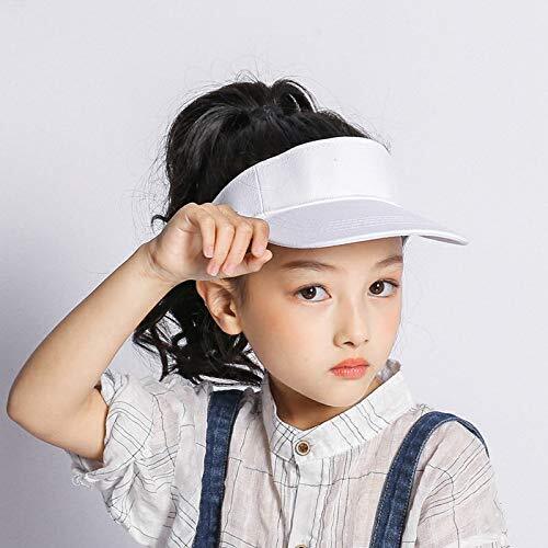 Kids Visor Sun Hat Adjustable Athletic Sports Hat 6 to 12 Years Old Pink+Whit... - Picture 8 of 9