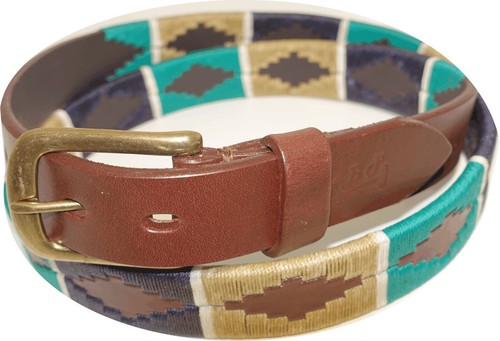 Polo Gürtel Handstickerei in Leder, beste Handwerksqualität, BP 0004 - Bild 2 von 5
