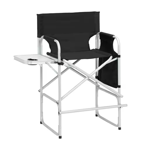 Tall Director Chair Makeup Folding Artist Chair Camping Chair with Side Table US - Picture 2 of 7