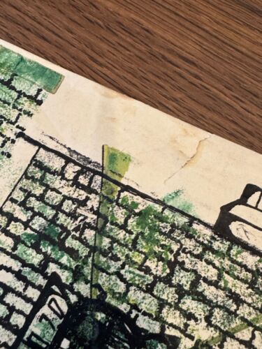 Vintage Sharon Niles Signed Mixed Media Drawing of Building Facades Architecture - Picture 10 of 12