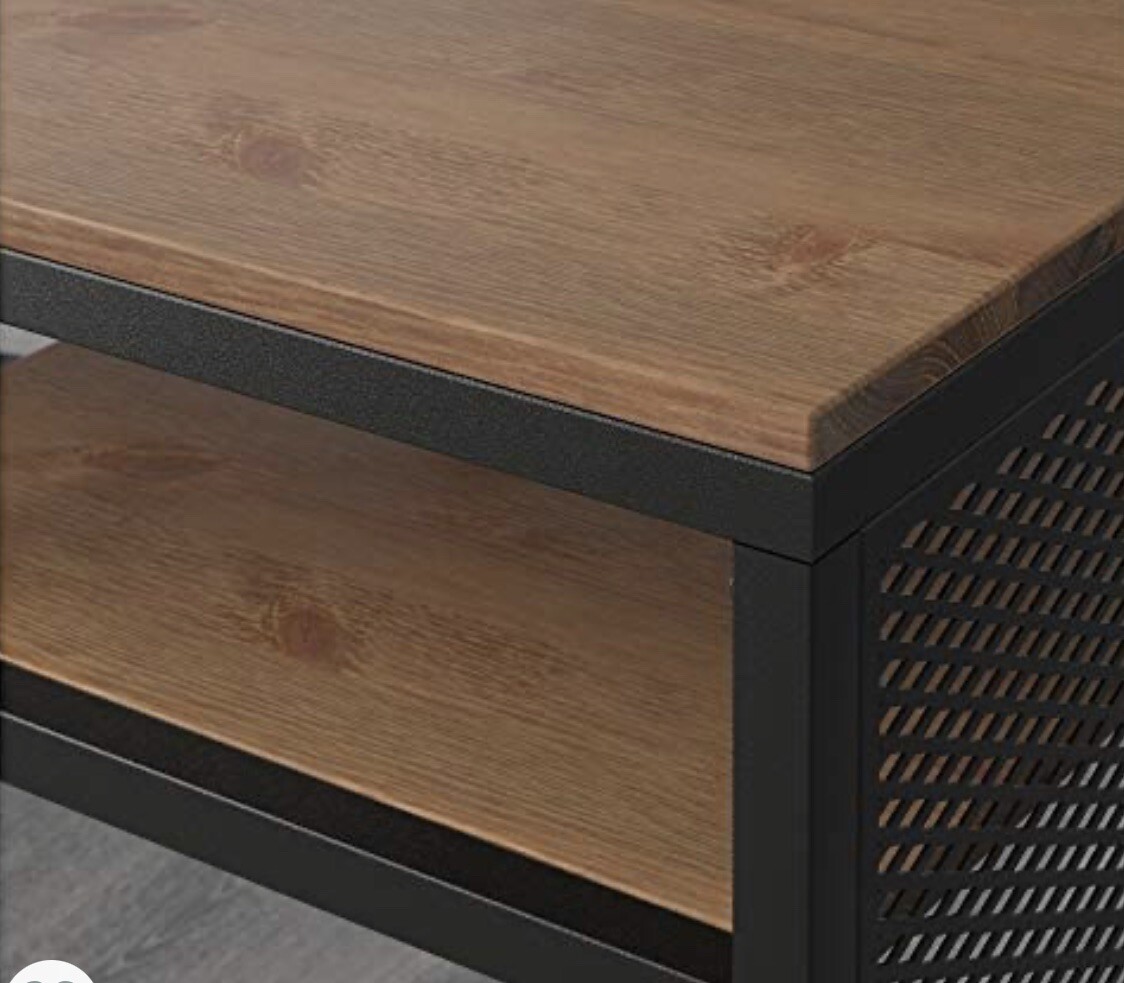 Ikea FJALLBO Laptop Table, Black, Pine and Steel, 303.397.35