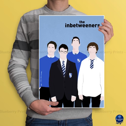 THE INBETWEENERS Comedy Characters Decor Minimalist Art Poster Print (3 Sizes) - Picture 5 of 6