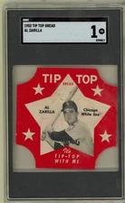 1952 TIP TOP BREAD Al Zarilla Chicago White Sox SGC 1