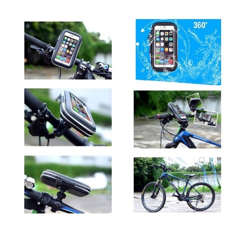 for FUJITSU ME F-01L (2020) Bicycle Bike Handlebar Mount Holder Waterproof Re... - Picture 5 of 6