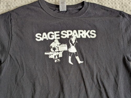 Sage Sparks Band Shirt Adult Small Black NYC Rock Folk - Picture 2 of 8