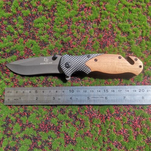 Sharp folding tactical survival outdoor self-defense knife hiking hunting tool - Picture 4 of 6